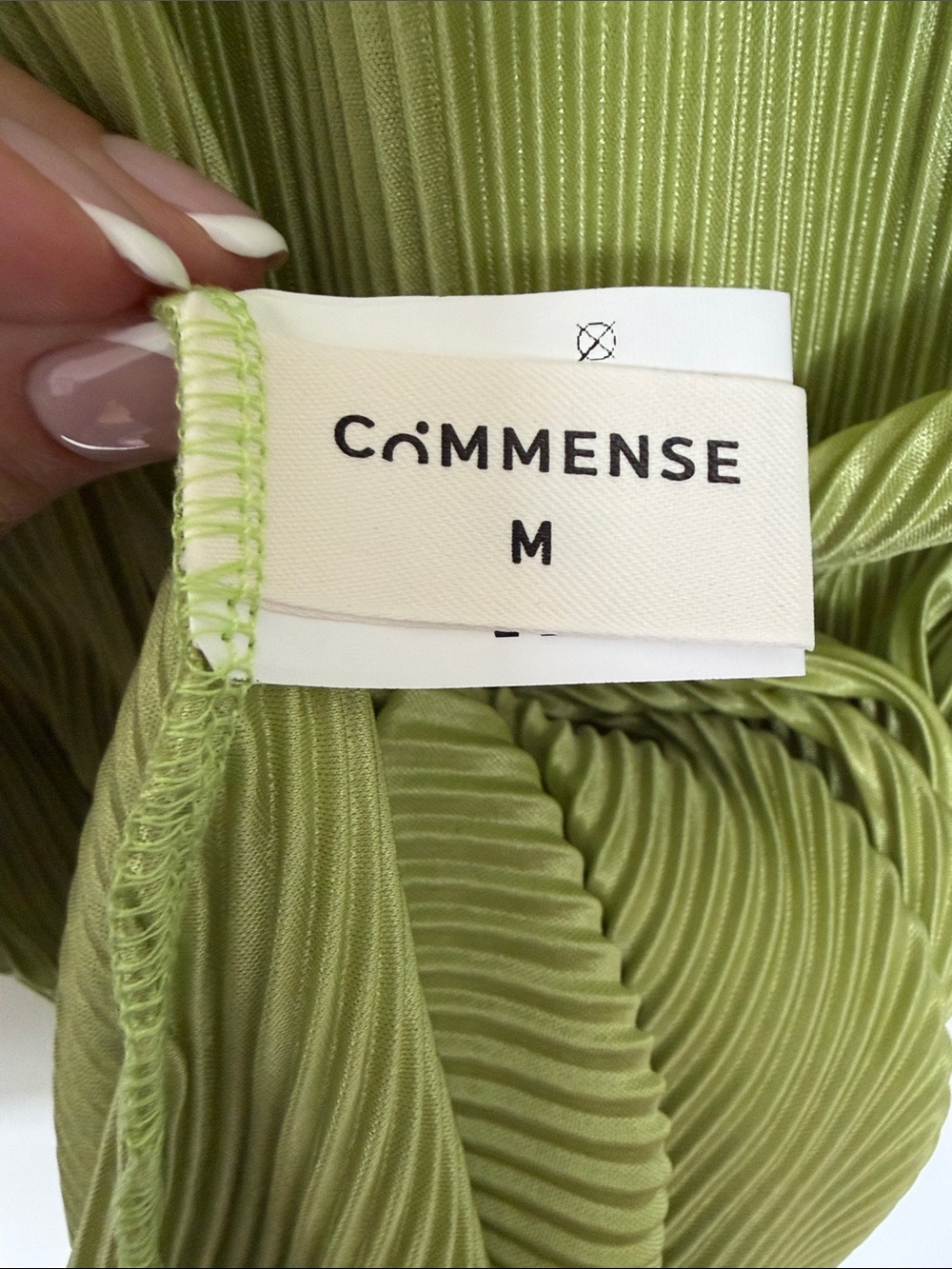Commense Light Green Halter Ribbed Mini Dress - Picture 4 of 4